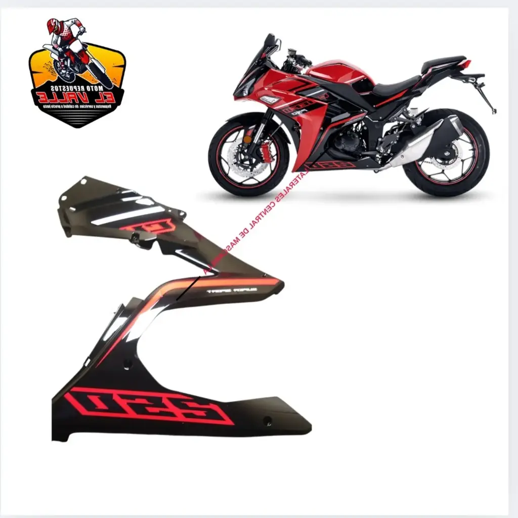 [R250-II0469ROJ] LATERAL CENTRAL DE MASCARILLA IZQUIERDO CHIEF II PRO ROJO R250-II0469ROJ